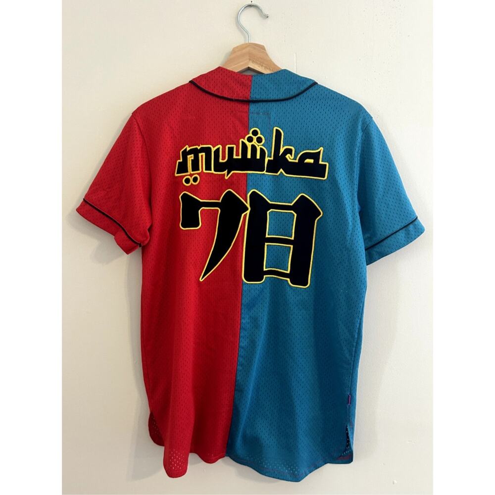 Red Green Mishka МИШКА Eyeball Baseball Jersey Streetstyle Men's Small